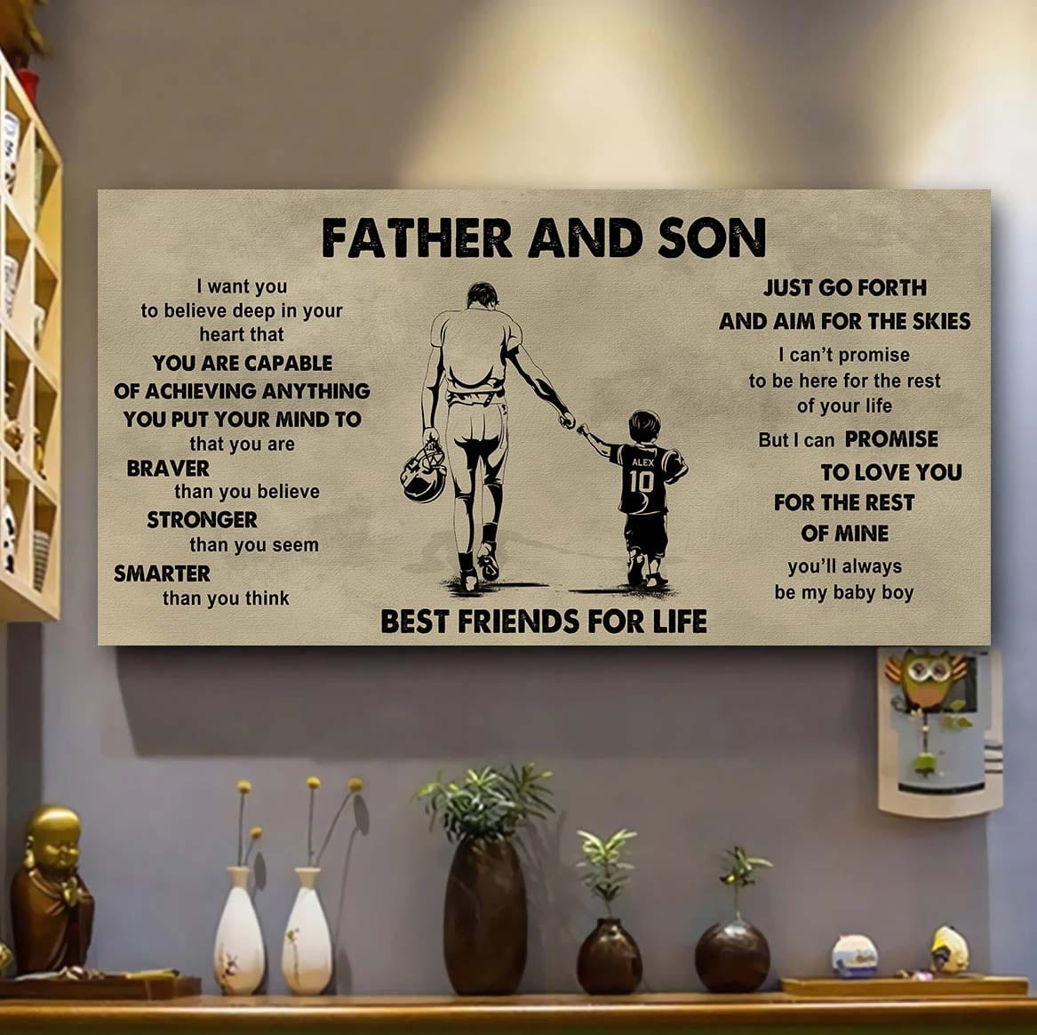 Family Father And Son Best Friends For Life - That You Are Braver Than You Believe Poster Canvas Gift For Son From Father