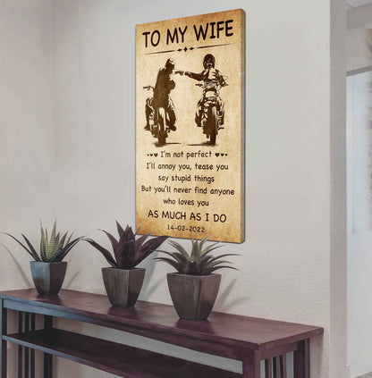 Family Poster Canvas To My Wife - I Am Not Perfect
