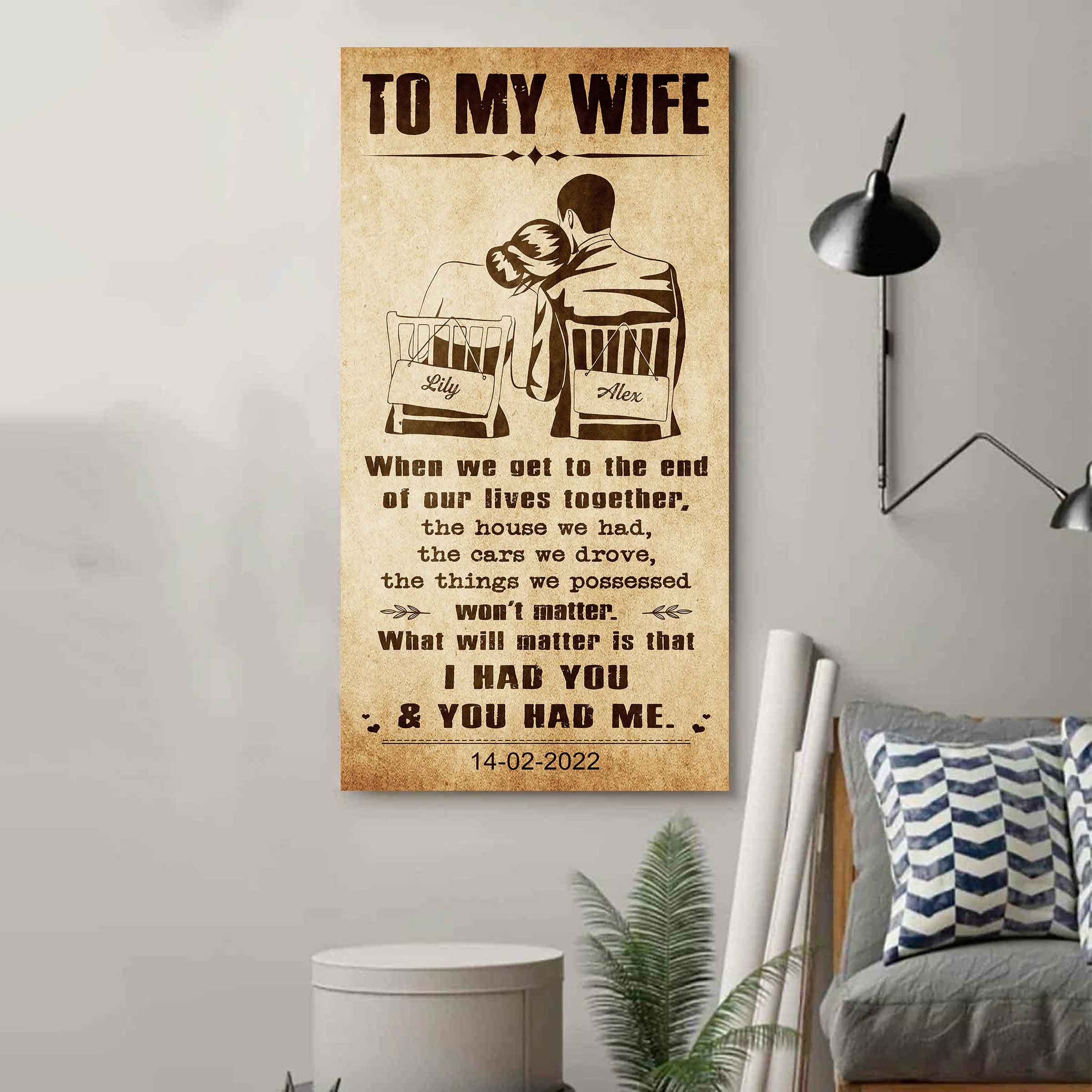 DRB VGT- I Had You And You Had Me Wife And Husband - Vertical Poster Canvas, Gift For Your Darling