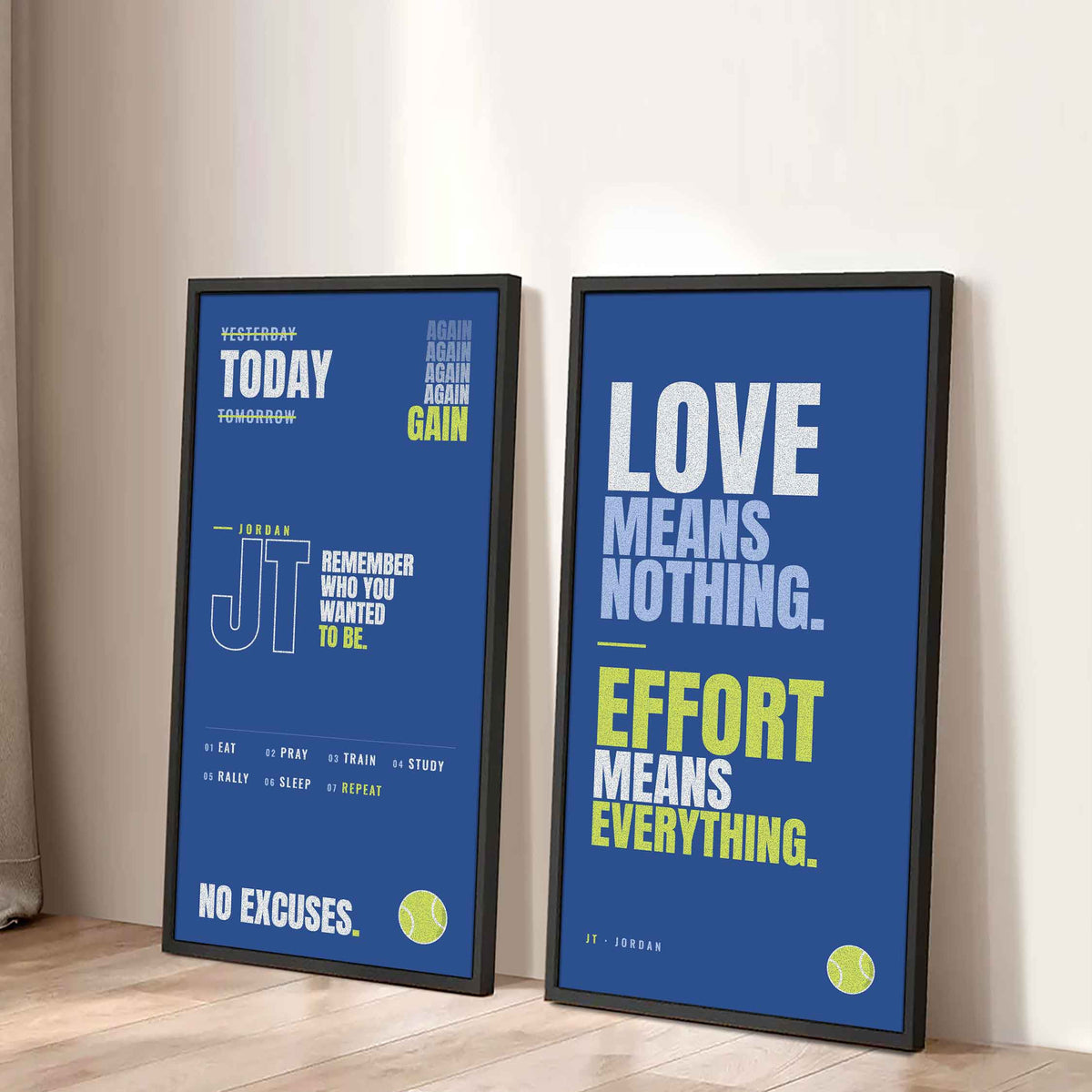 Sport Poster Again Again Again Motivation Quotes - 2 Piece Canvas Wall Art