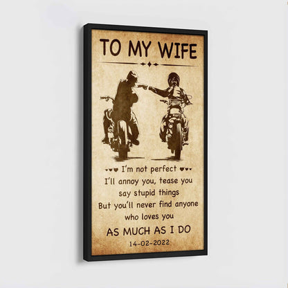 Family Poster Canvas To My Wife - I Am Not Perfect