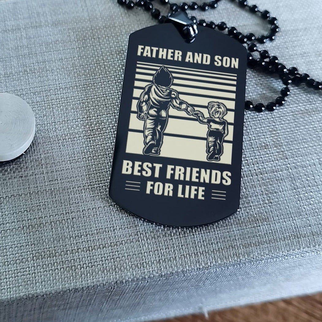 Father and Daughter NVL Personalized Double Sided Dog Tag Father And Daughter Best Friends For Life - Message on the back side