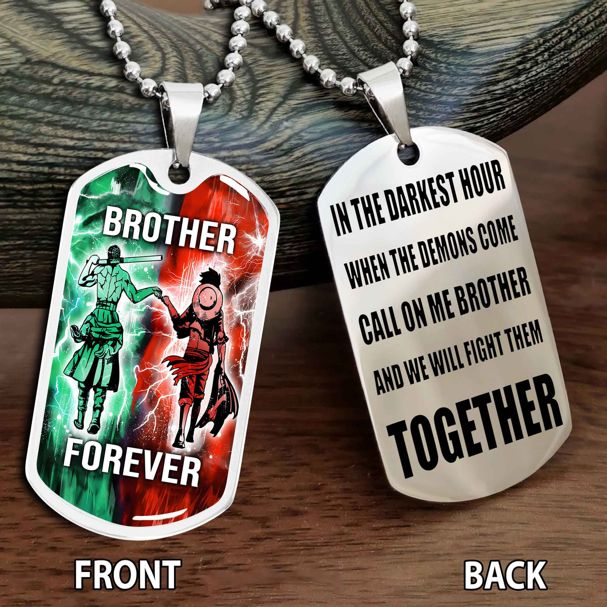 Personalized Double Side Graphic Dog Tag Gift For Brother Call On Me Brother And We Will Fight Them Together Brother Forever BADT