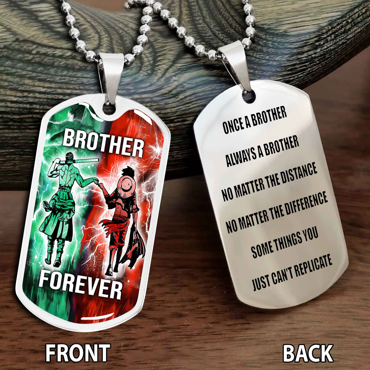 Personalized Double Side Graphic Dog Tag Gift For Brother Once A Soldier Always A Soldier