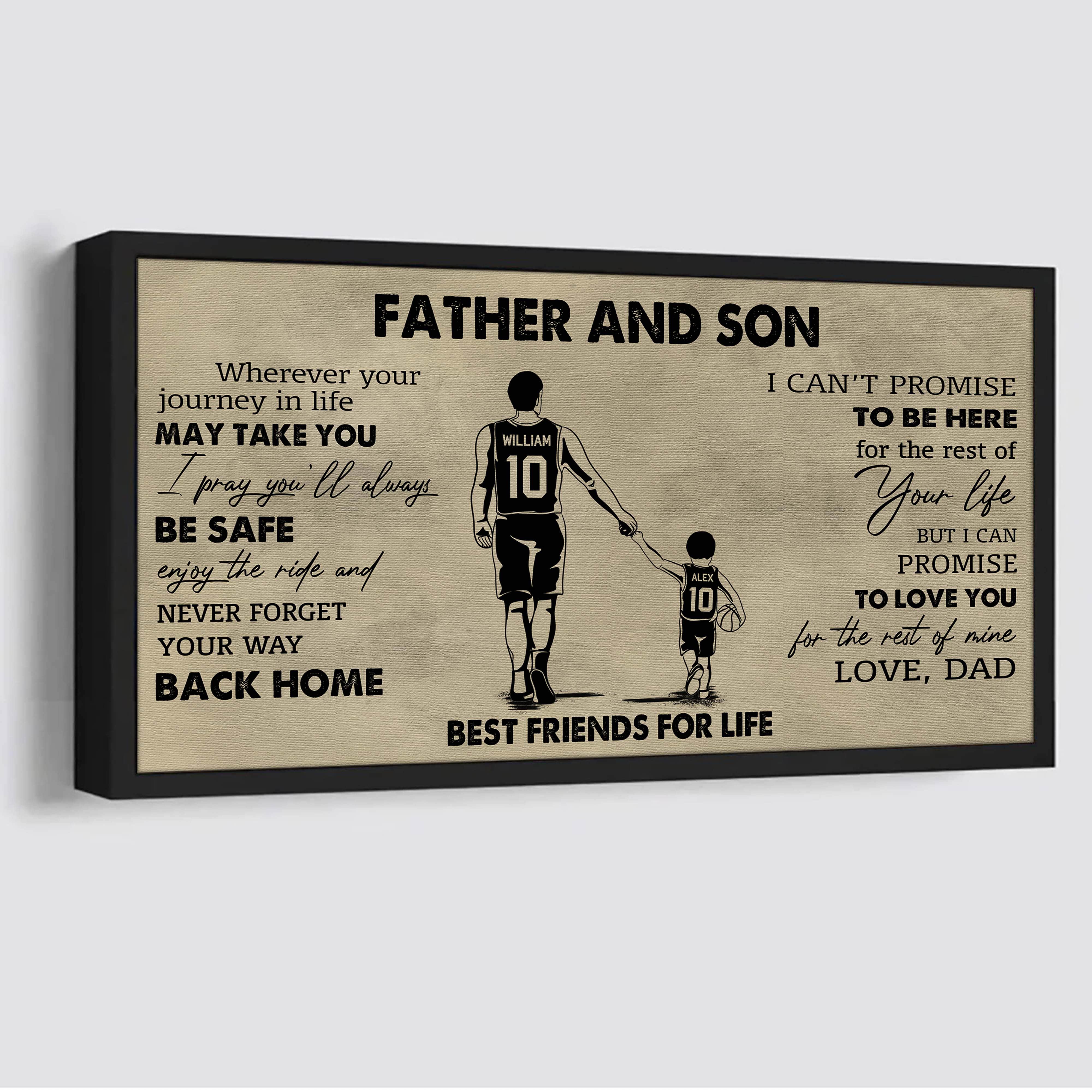 Family Father And Daughter Best Friends For Life - Never Forget Your Way Back Home Poster Canvas Gift For Daughter From Father