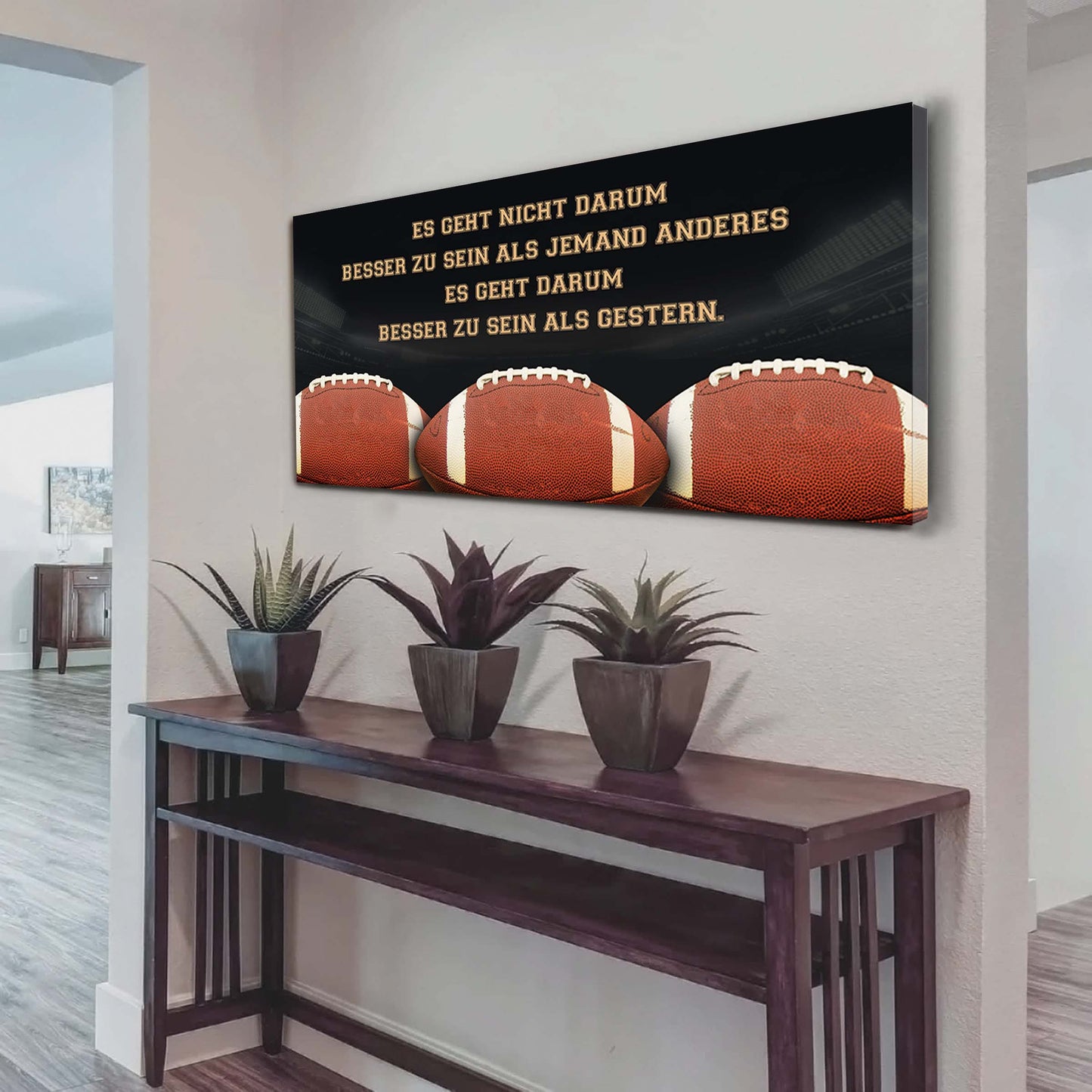Basketball Leinwand Es geht nicht darum, besser als jemand anderes zu sein