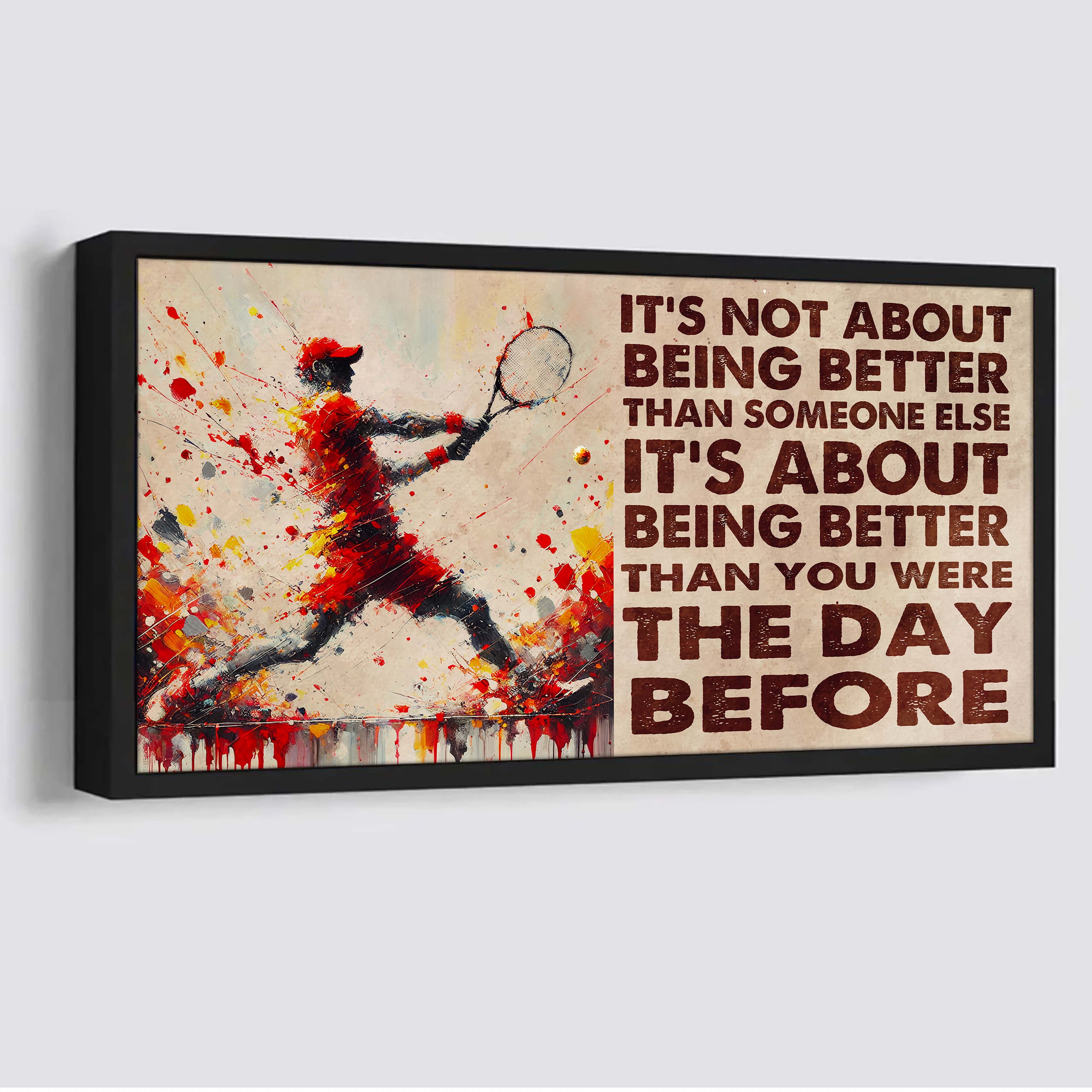 Water Color Basketball Poster Canvas It Is Not About Being Better Than Someone Else