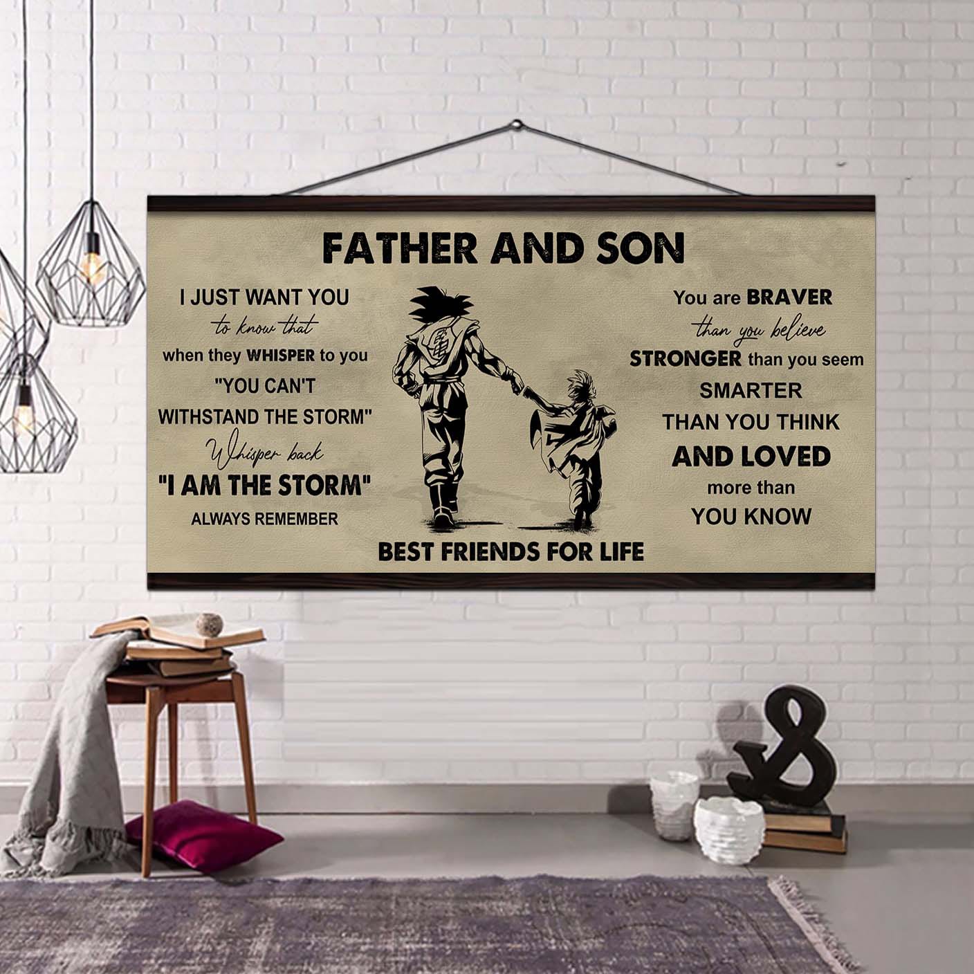 Viking Father And Son Best Friends For Life - I Am The Storm Poster Canvas Gift For Son From Father