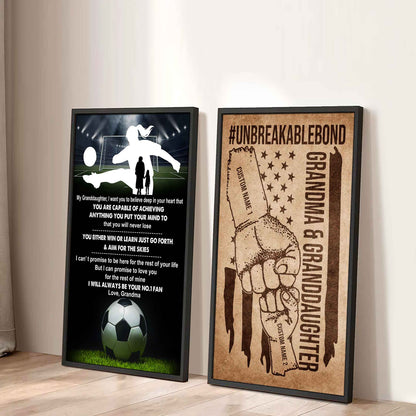 Grandma And Granddaughter UnBreakable Bond - 2 Piece Canvas Wall Art - You Will Never Lose You Either Win Or Learn