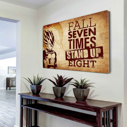 Viking Poster Canvas Fall Down Seven Times Stand Up Eight