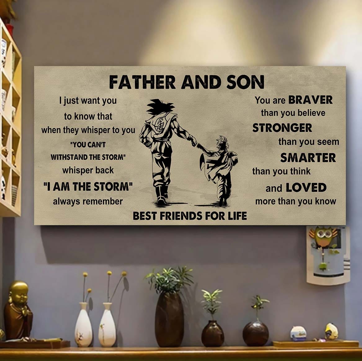 Vikings Father And Daughter Best Friends For Life - I Am The Storm Poster Canvas Gift For Daughter From Father