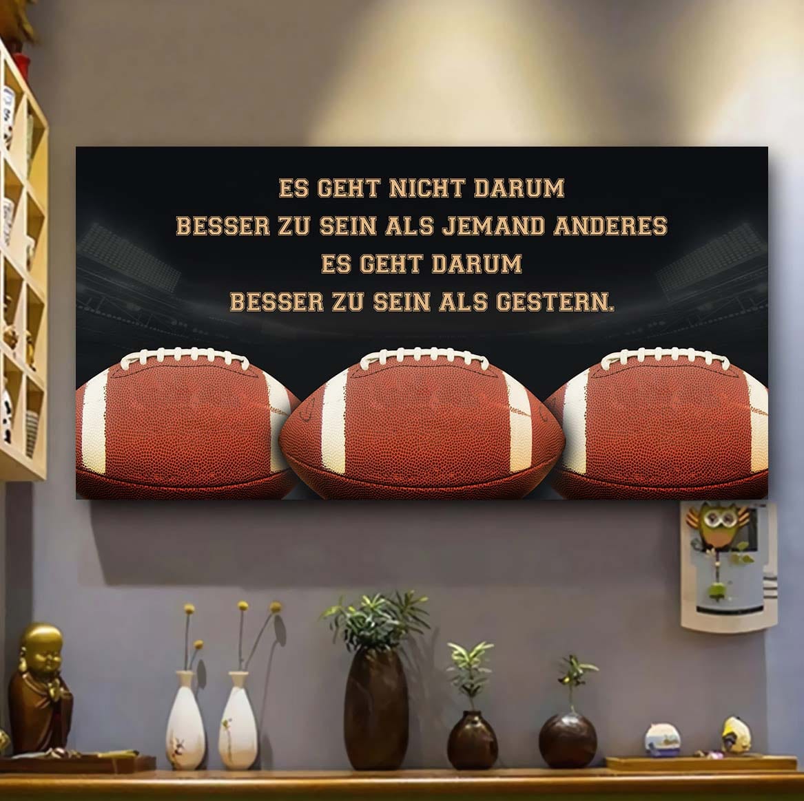 Basketball Leinwand Es geht nicht darum, besser als jemand anderes zu sein