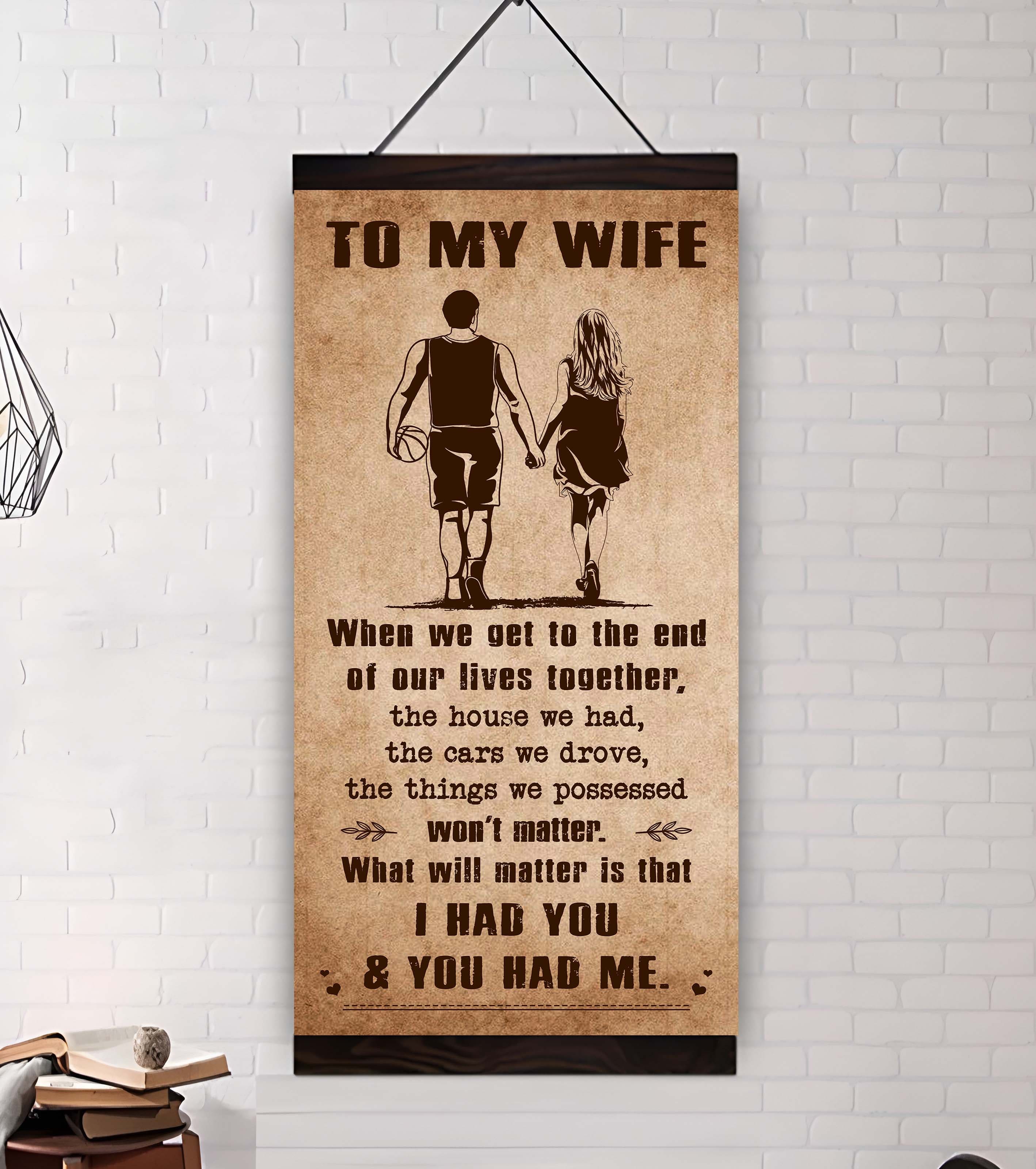 Sport - I Had You And You Had Me Wife And Husband - Vertical Poster Canvas, Gift For Your Darling