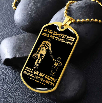 DRB PC Military Chain Silver Plated 18K Gold Plated Call On Me Daddy Gift For Your Dad