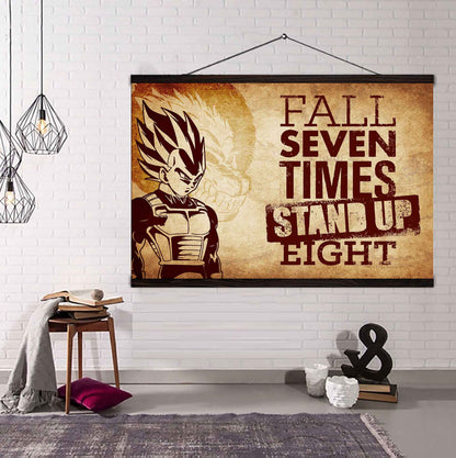 Viking Poster Canvas Fall Down Seven Times Stand Up Eight