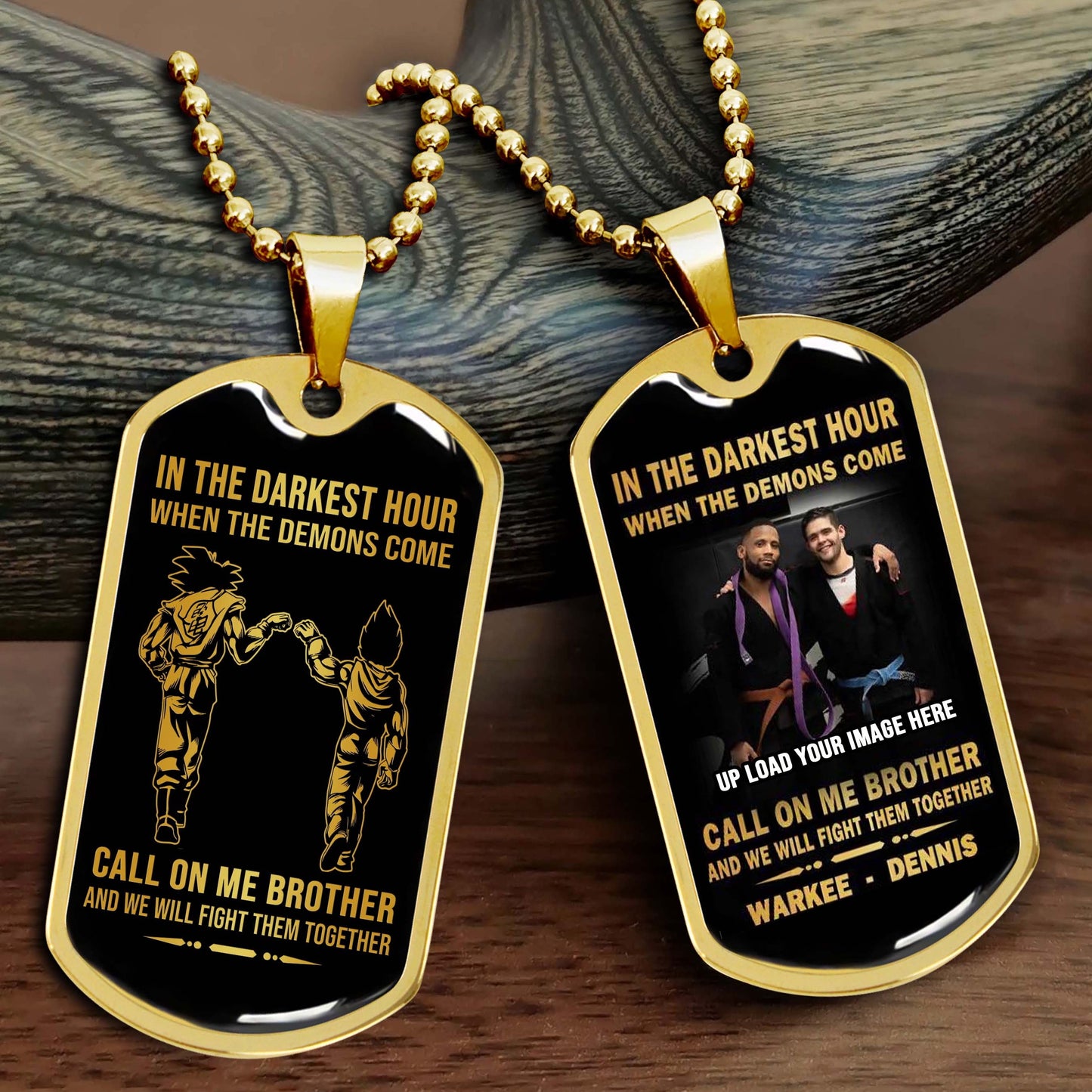 Military Chain Gifts From Brother In The Darkest hour, When the demons come call on me brother and we will fight them together