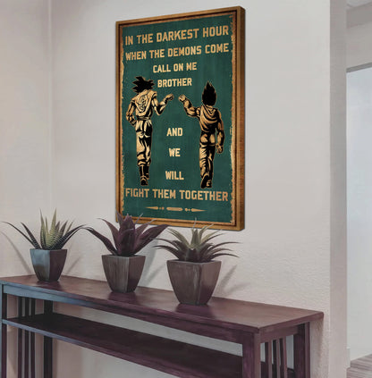 DRB Canvas Wall Art Call On Me Brother And We Will Fight Them Together Gift For Your Friend