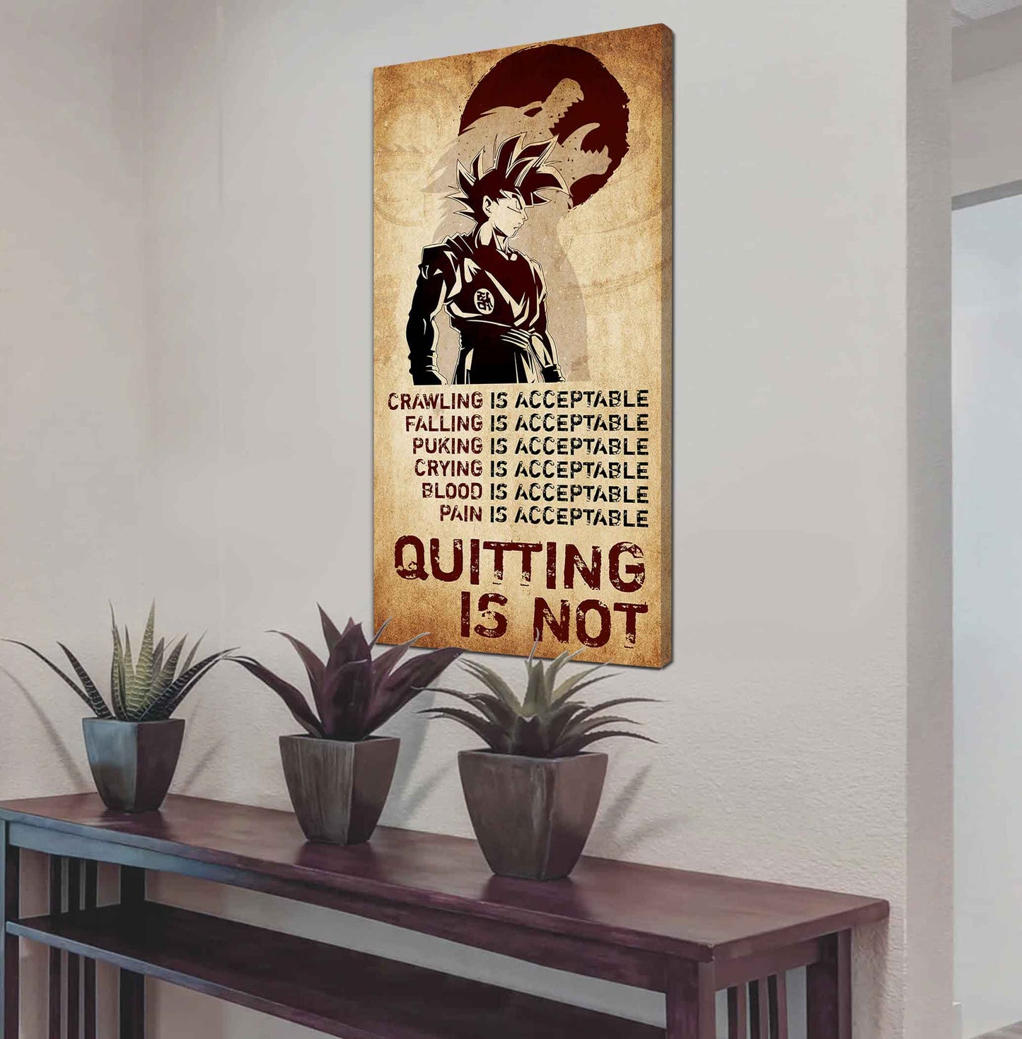 Warrior Quiting Is Not Poster Canvas Motivation Canvas Gift For You