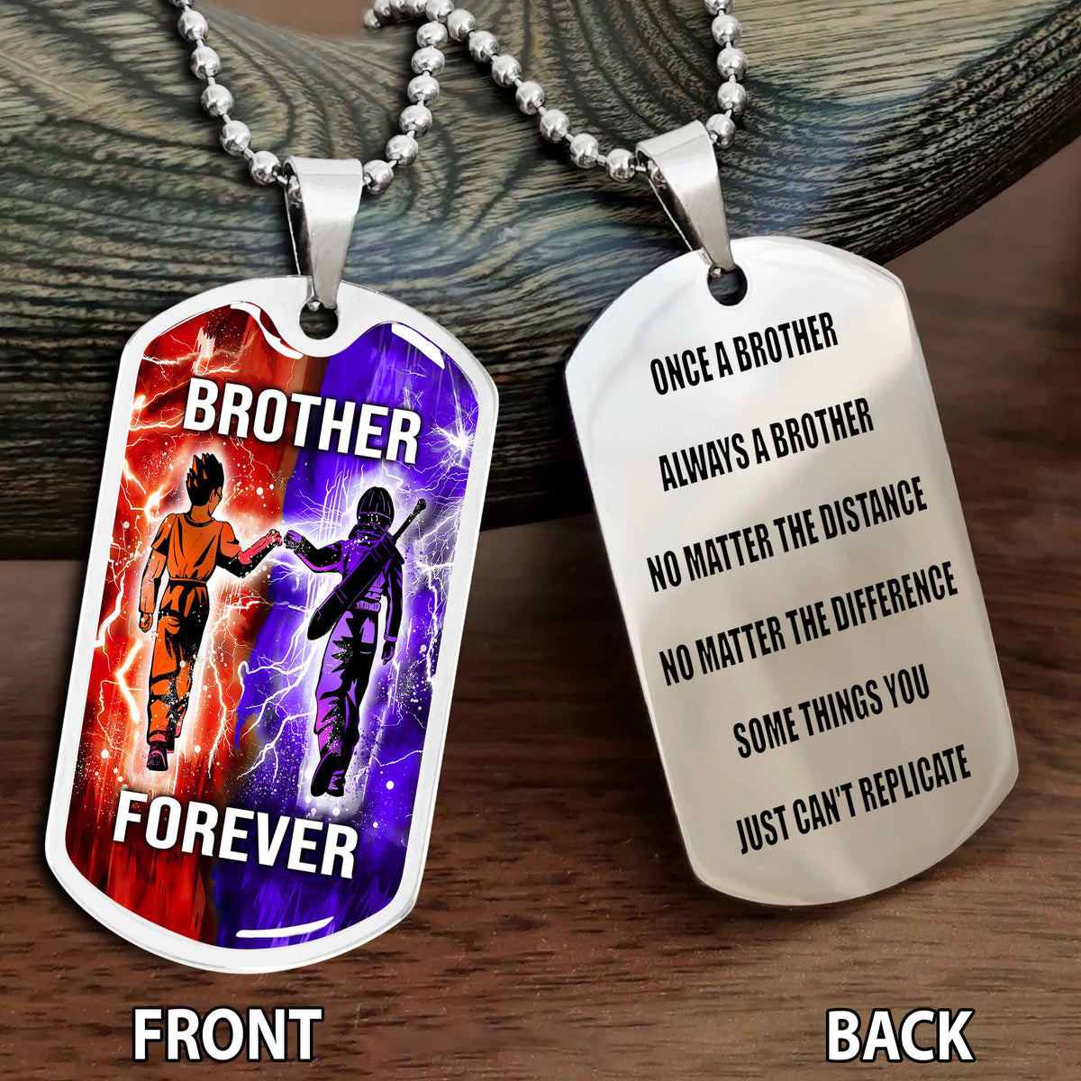 Personalized Double Side Graphic Dog Tag Gift For Brother Once A Soldier Always A Soldier