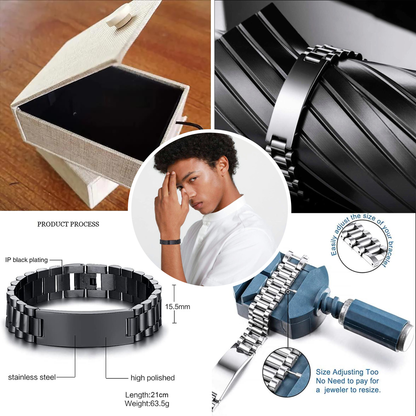 Viking Brother Forever Bracelet – Custom Engraved Double-Sided Gift for Brother