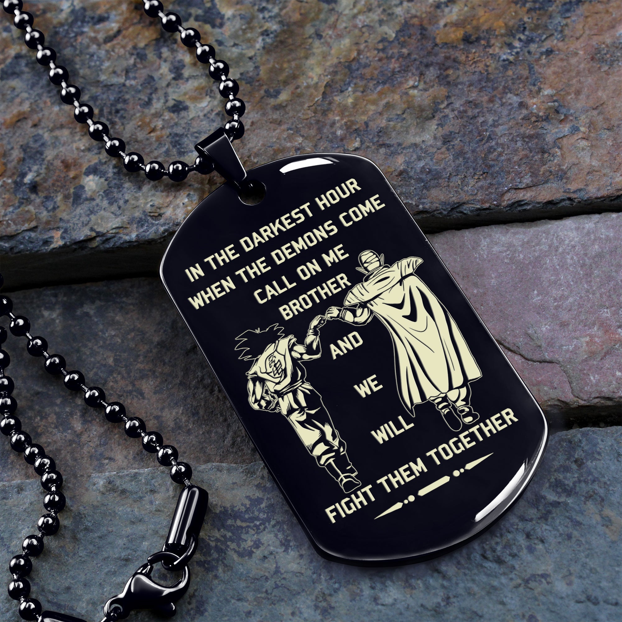 Soldier customizable engraved brother dog tag gift from brother