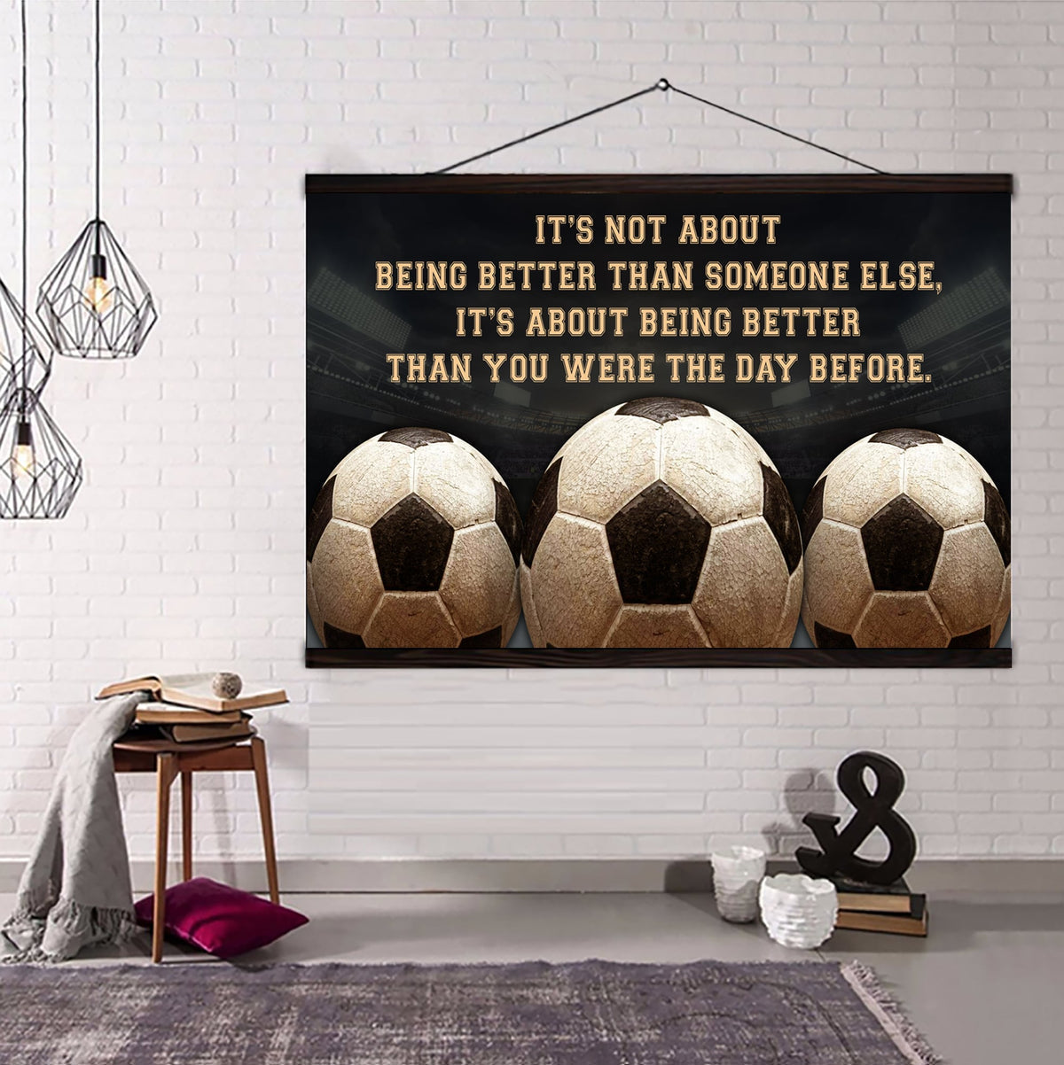 Basketball V3 customizable poster canvas - It is not about better than someone else, It is about being better than you were the day before