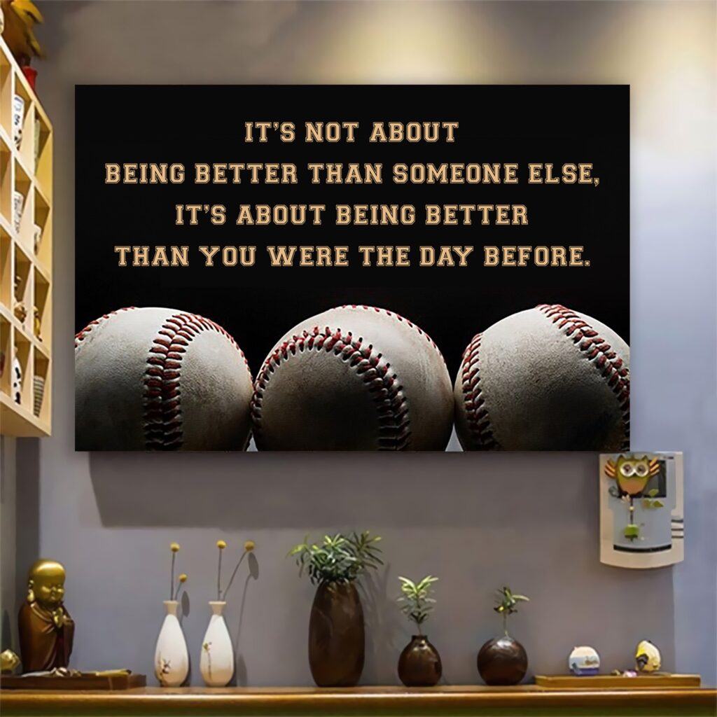 Tennis customizable poster canvas - It is not about better than someone else, It is about being better than you were the day before