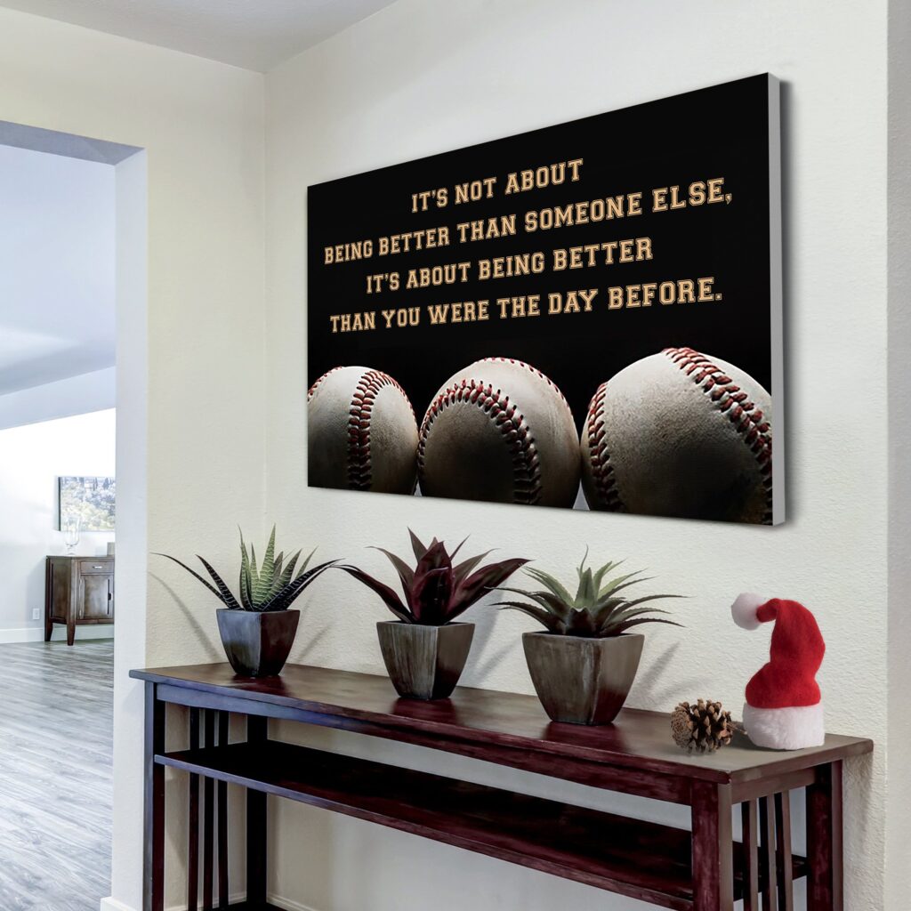 Rugby customizable poster canvas - It is not about better than someone else, It is about being better than you were the day before