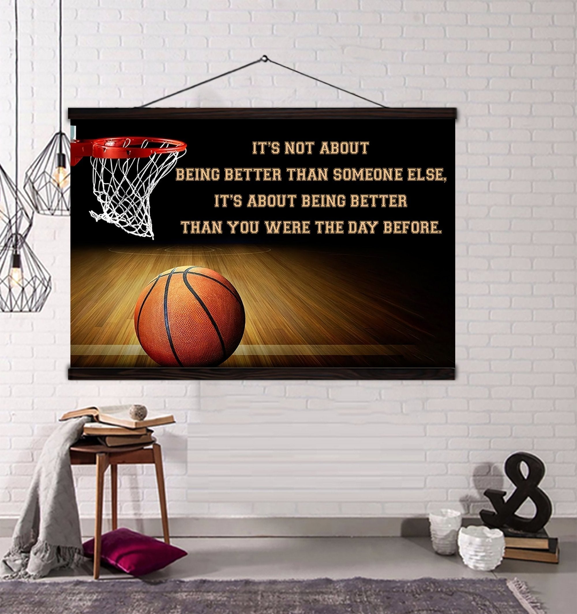 Volleyball 2 customizable poster canvas - It is not about better than someone else, It is about being better than you were the day before