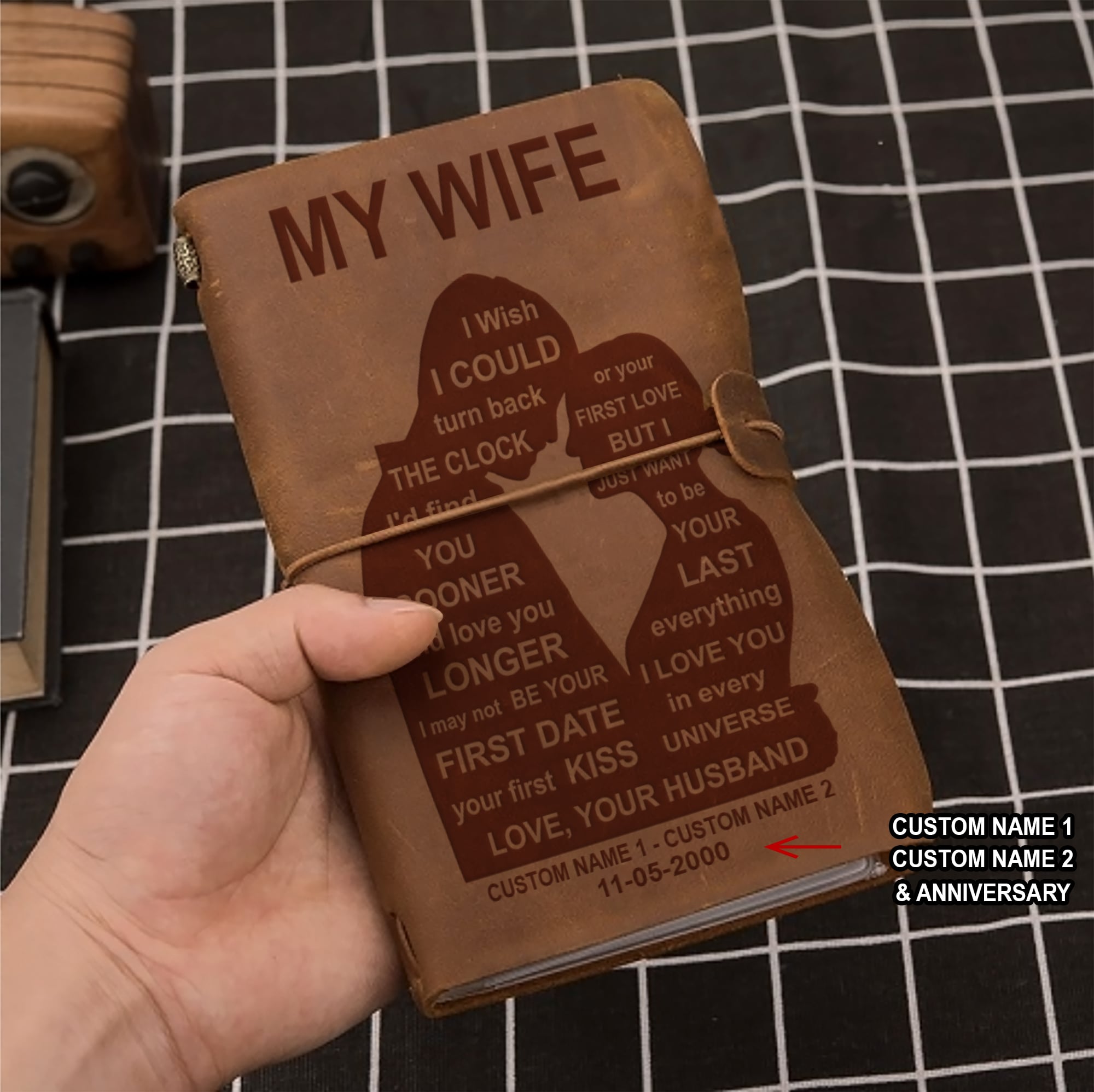 Perfect for anniversaries, birthdays, or just because-Vintage Journal Husband to wife When we get to the end of our lives together