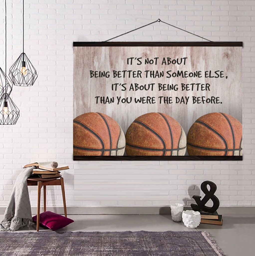 Squash Ball customizable poster canvas - It is not about better than someone else, It is about being better than you were the day before