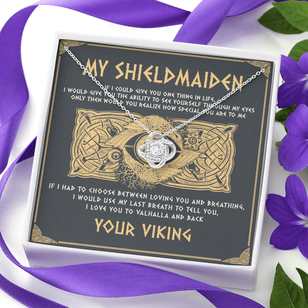 Vikings Love Knot Necklace Husband To Wife Thoughtful gifts ideas, Mother's Day quotes