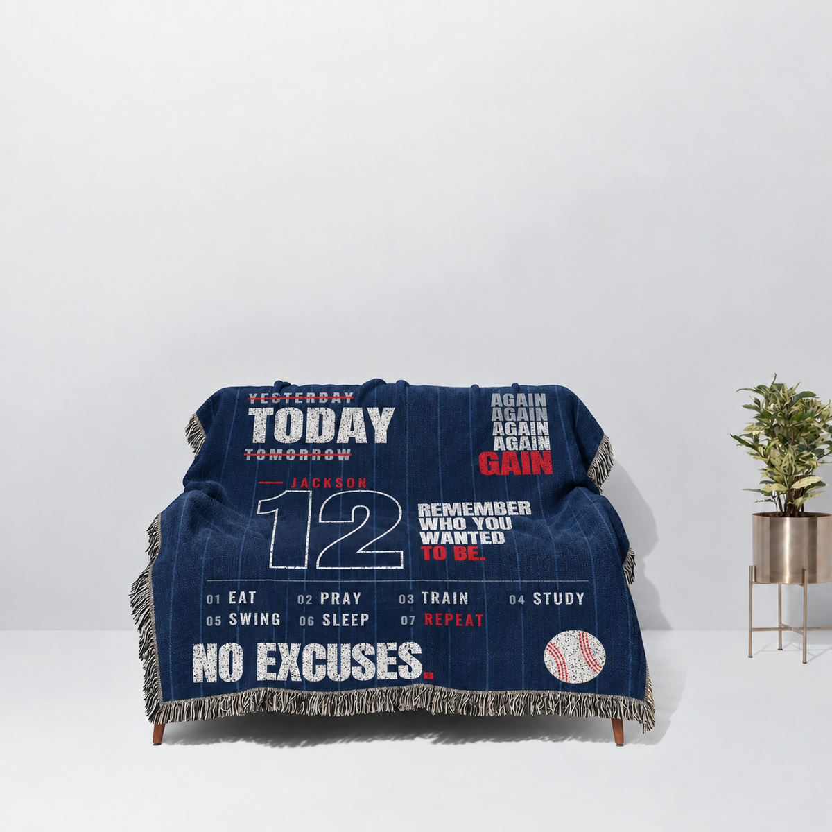 Sport Personalized Woven Blanket Remember Who You Wanted To Be For Your Child From Dad Mom Gift