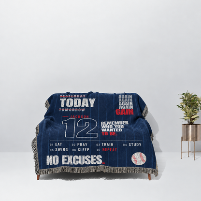Sport Personalized Woven Blanket Remember Who You Wanted To Be For Your Child From Dad Mom Gift