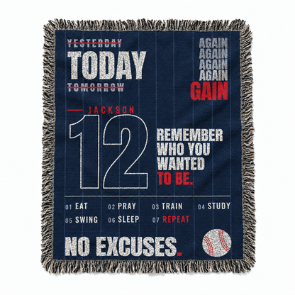 Sport Personalized Woven Blanket Remember Who You Wanted To Be For Your Child From Dad Mom Gift
