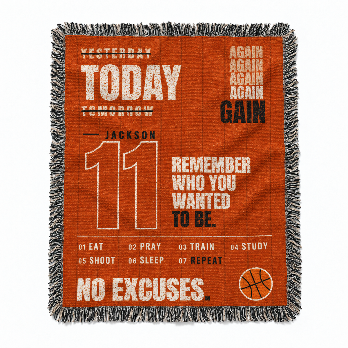 Sport Personalized Woven Blanket Remember Who You Wanted To Be For Your Child From Dad Mom Gift