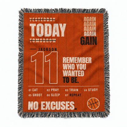 Sport Personalized Woven Blanket Remember Who You Wanted To Be For Your Child From Dad Mom Gift