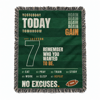 Sport Personalized Woven Blanket Remember Who You Wanted To Be For Your Child From Dad Mom Gift