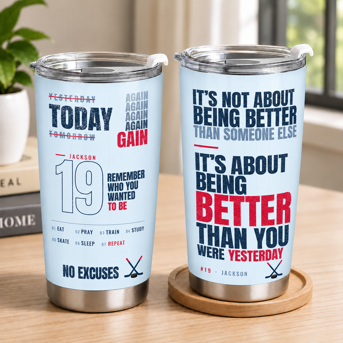 Customizable Sport Tumbler It's About Being Better Than You Were Yesterday Gift For You