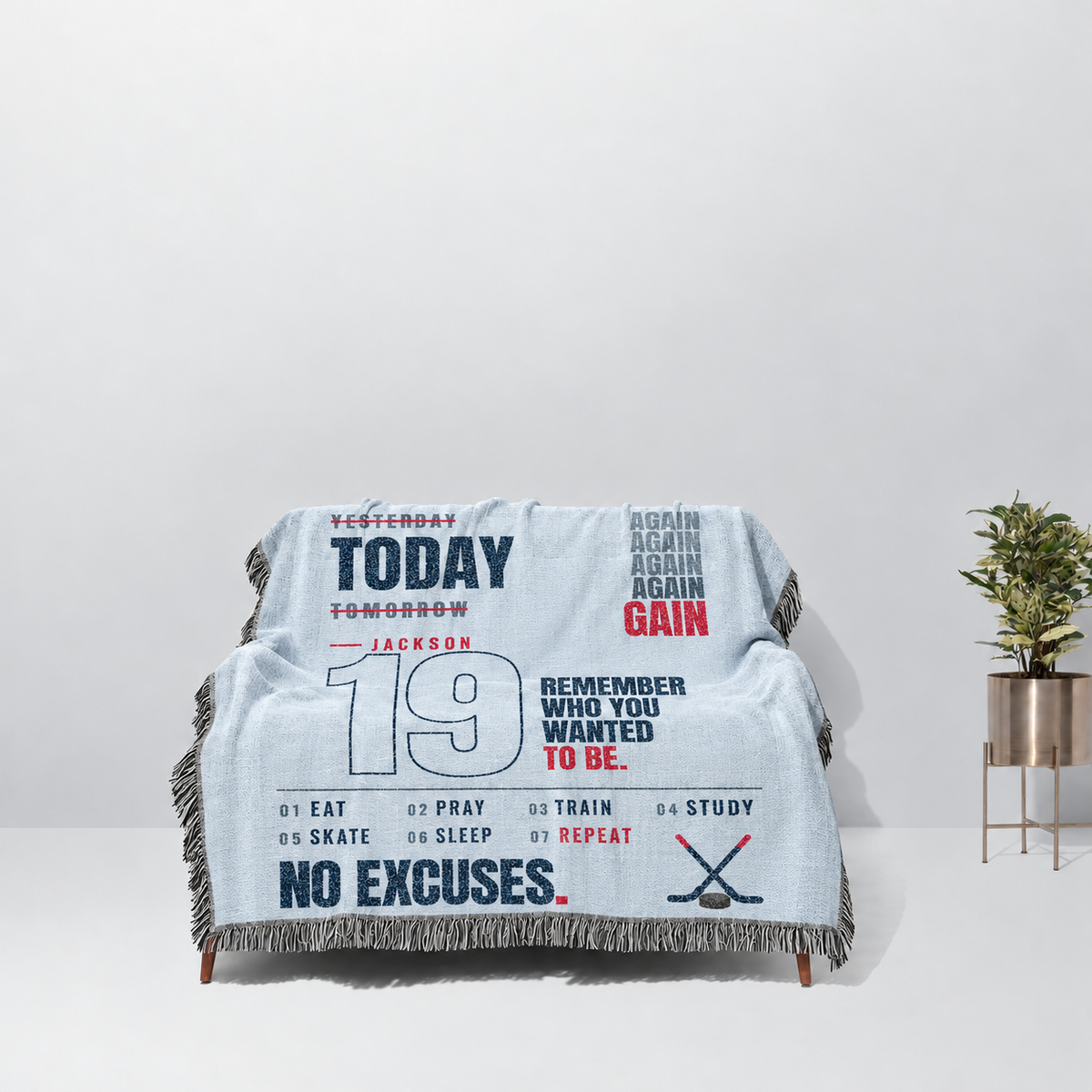 Sport Personalized Woven Blanket Remember Who You Wanted To Be For Your Child From Dad Mom Gift