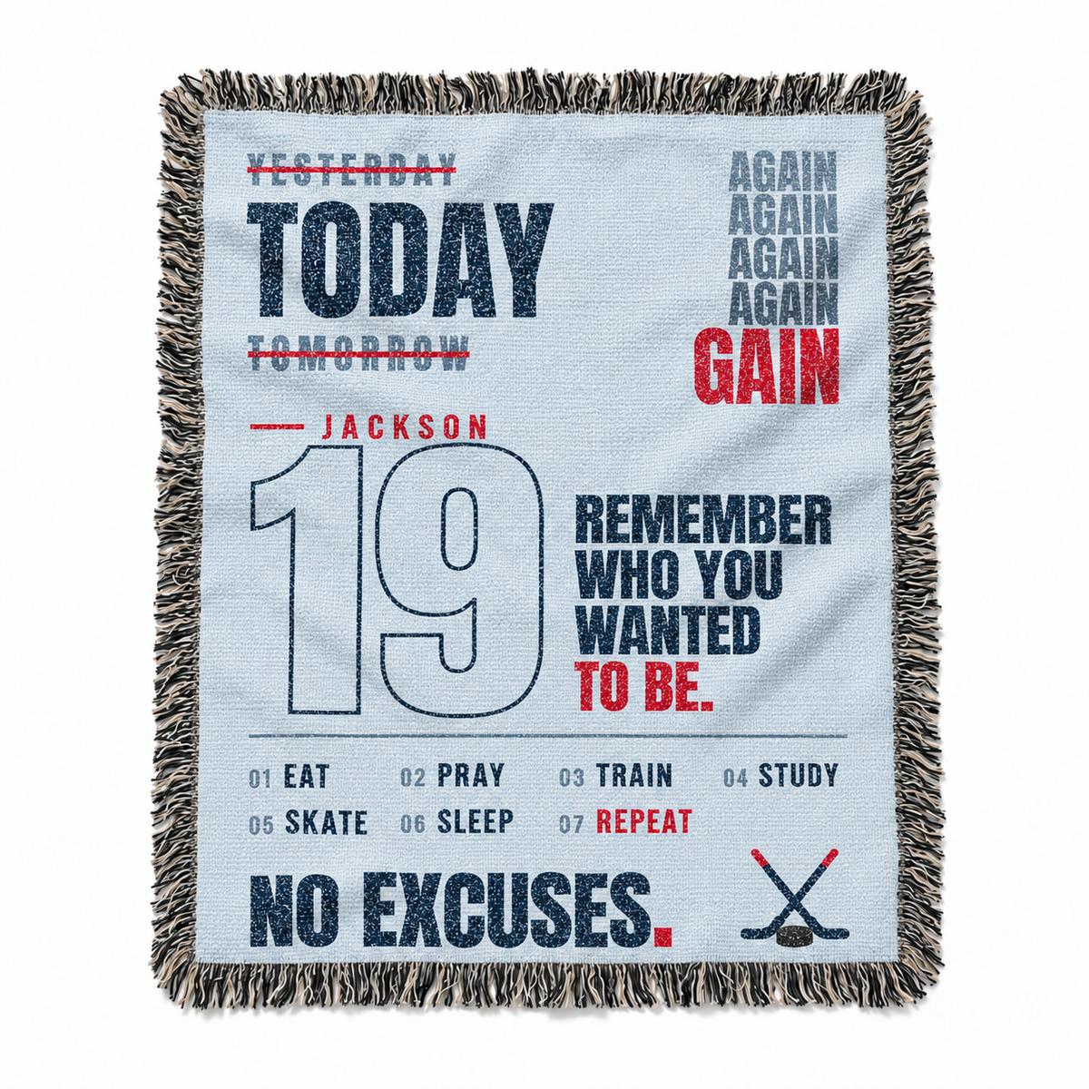 Sport Personalized Woven Blanket Remember Who You Wanted To Be For Your Child From Dad Mom Gift