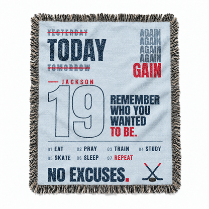 Sport Personalized Woven Blanket Remember Who You Wanted To Be For Your Child From Dad Mom Gift