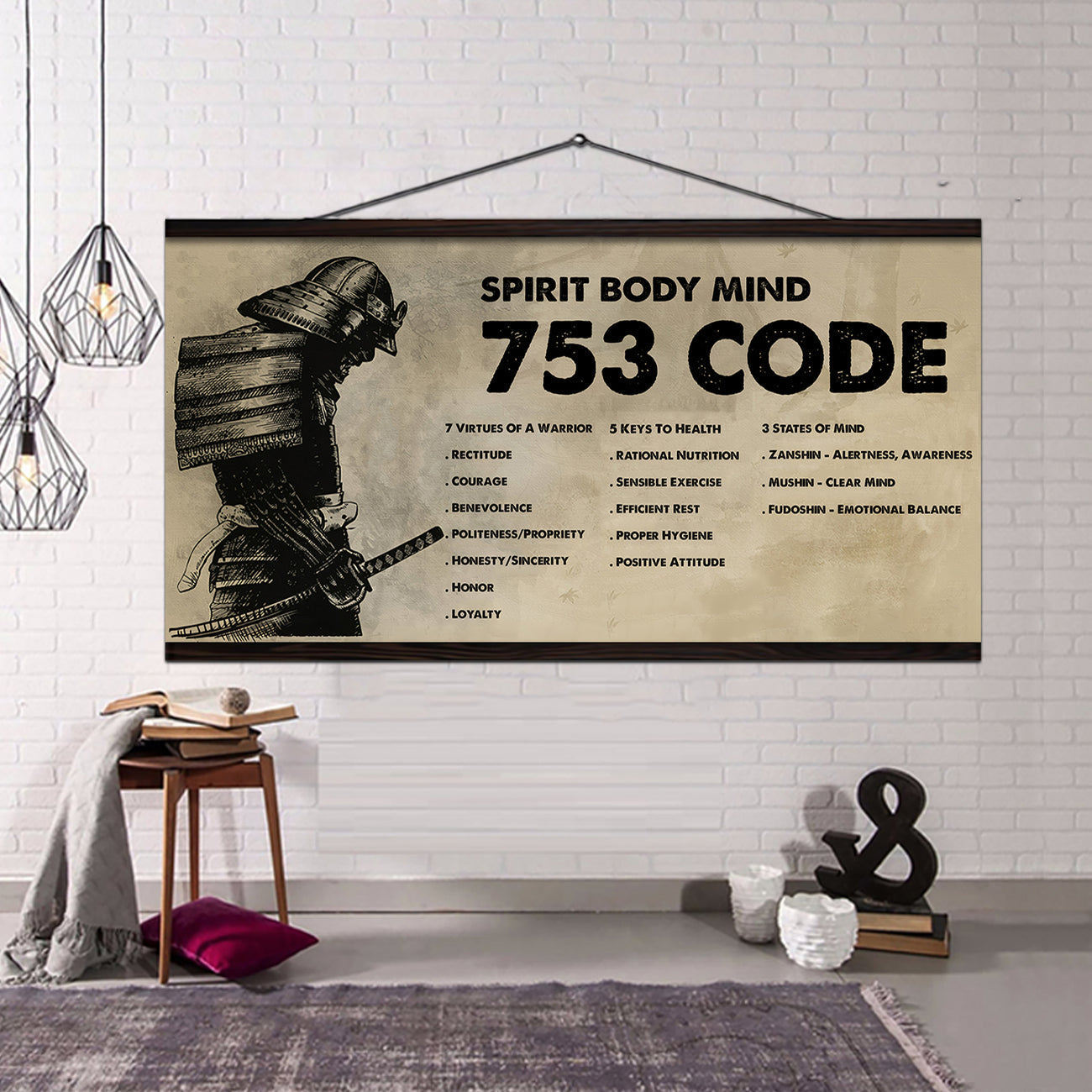 DRB VGT Poster Canvas 7 5 3 Code Motivation Quotes