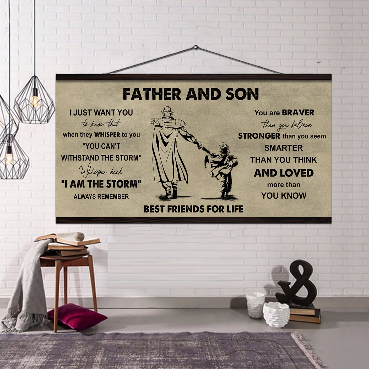 DRB Father And Daughter Best Friends For Life - I Am The Storm Poster Canvas Gift For Daughter From Father