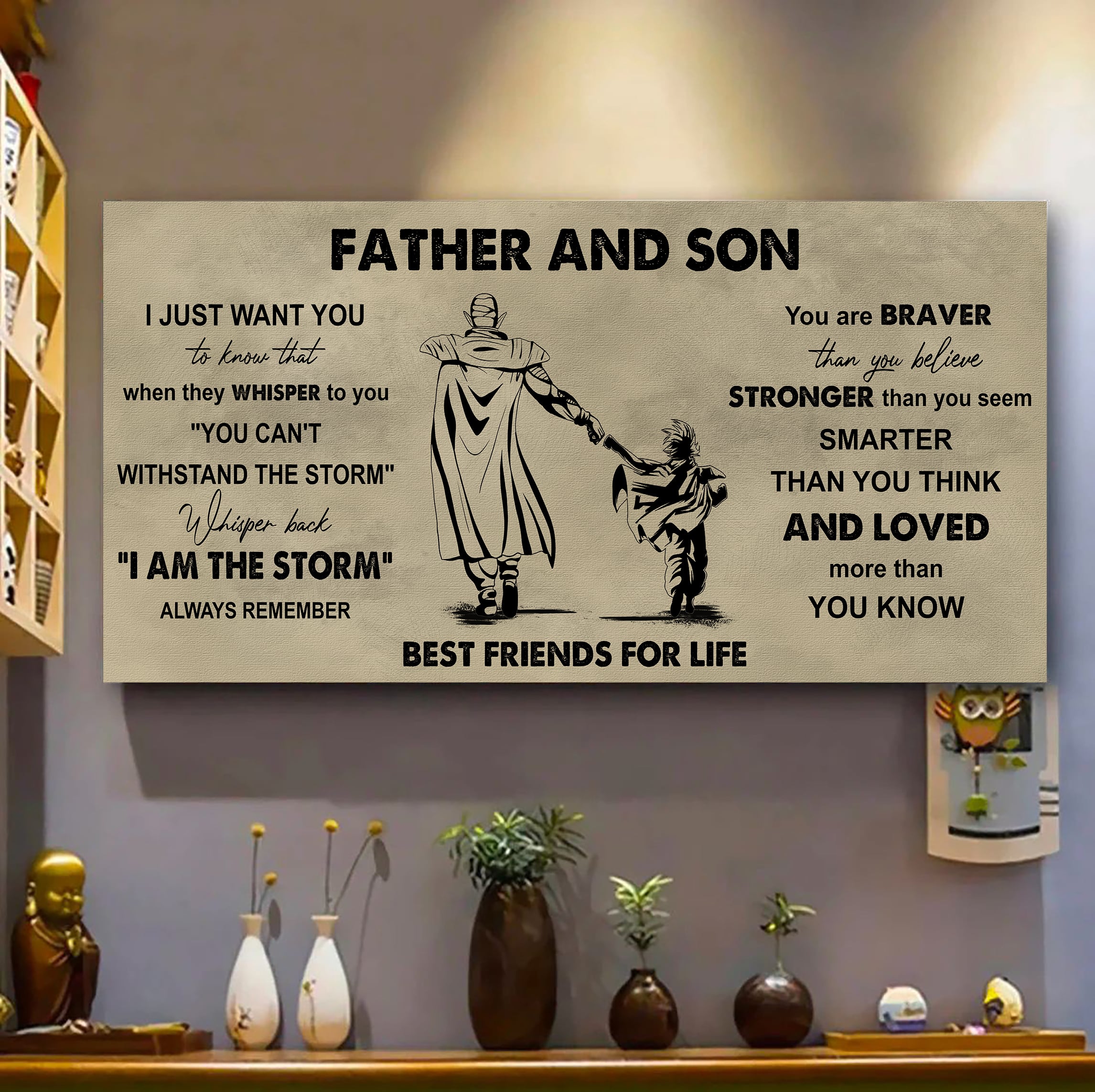 Father And Daughter Best Friends For Life - I Am The Storm Poster Canvas Gift For Daughter From Father-Photo Upload