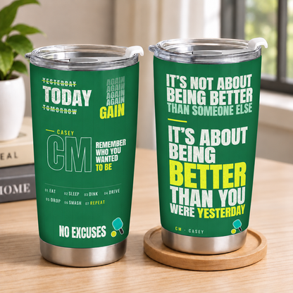 Customizable Sport Tumbler It's About Being Better Than You Were Yesterday Gift For You