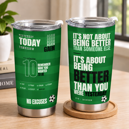 Customizable Sport Tumbler It's About Being Better Than You Were Yesterday Gift For You