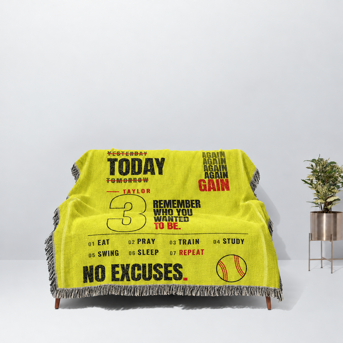 Sport Personalized Woven Blanket Remember Who You Wanted To Be For Your Child From Dad Mom Gift