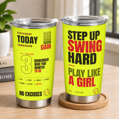 Customizable Sport Tumbler Motivation Quotes Gift For You