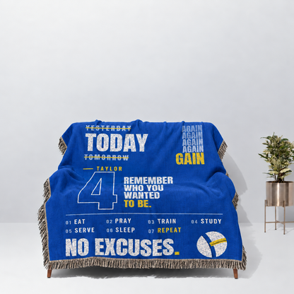 Sport Personalized Woven Blanket Remember Who You Wanted To Be For Your Child From Dad Mom Gift